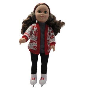 CitiToy 2013 GS126 GM15 Brunette 18" Tall Skating Skater Doll